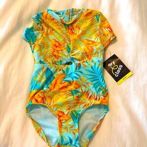 Art Class Girls 1 piece rash guard bathing suit